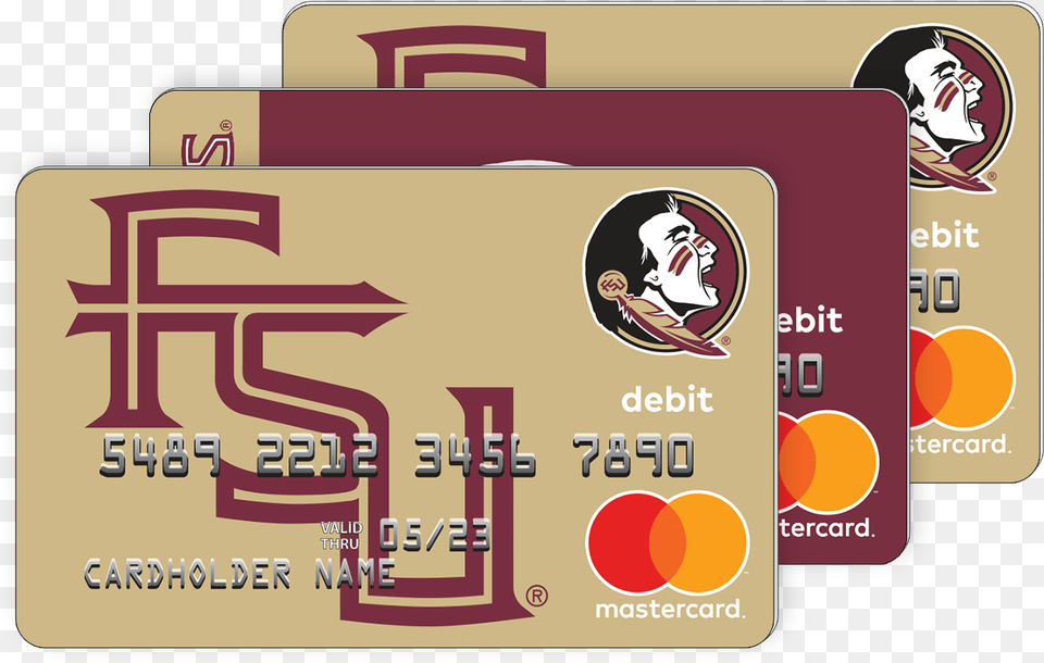 Florida State Seminoles Fancard Prepaid Mastercard Graphic Design, Text, Person, Face, Head Png Image