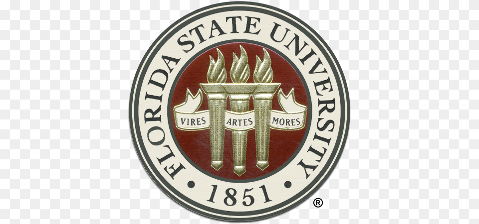 Florida State University Seal Florida State University College Of Law Logo, Emblem, Food, Ketchup, Symbol Png Image