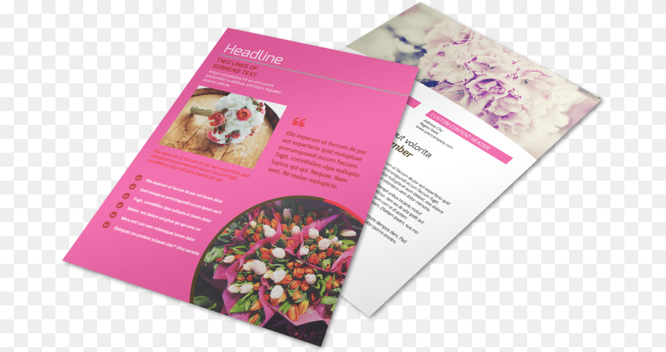 Florists Amp Flower Delivery Service Flyer Template Preview Flower Shop Brochure, Advertisement, Poster, Business Card, Paper Free Transparent Png