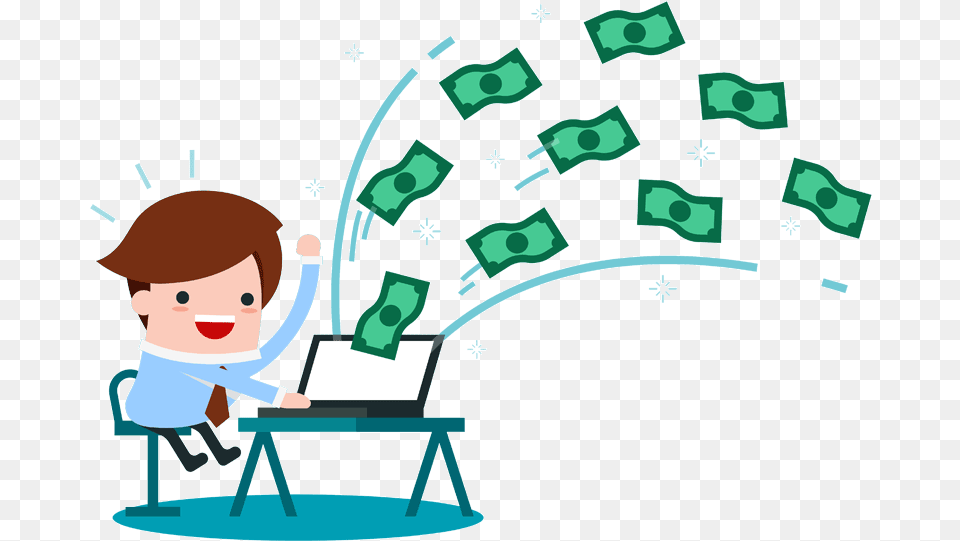 Flosocial Raining Office Money Cartoon, Baby, Person, Face, Head Free Transparent Png