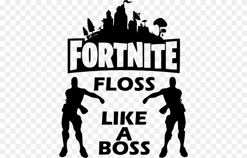 Floss Fortnit Droppin Floss Like A Boss Fortnite, Gray Free Png Download