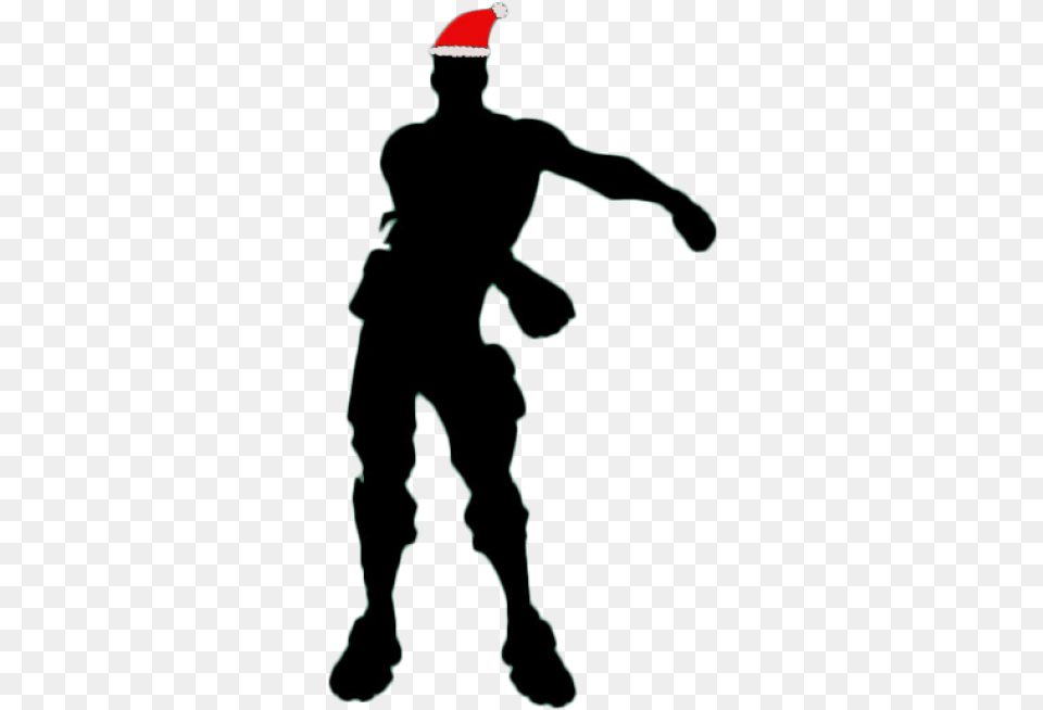 Floss Fortnite Christmas Siloet Fortnite Floss Dance Silhouette, Person, People Png