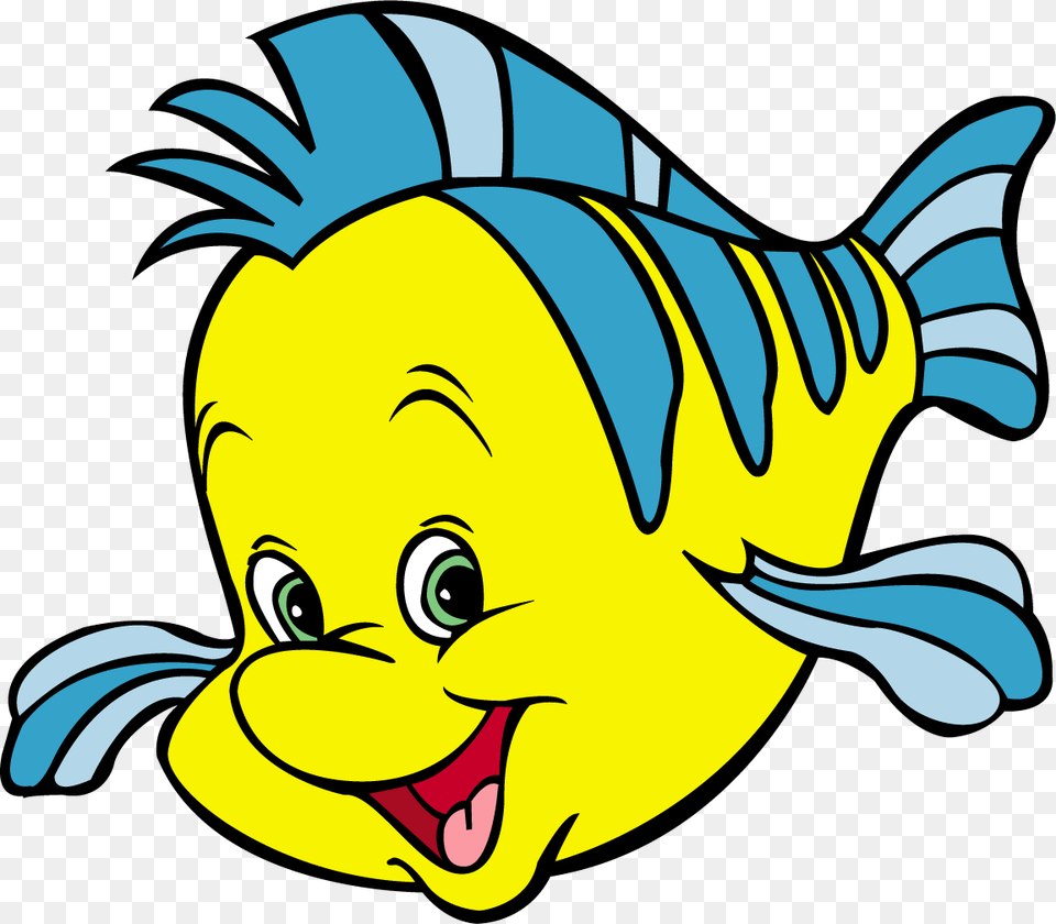 Flounder Disney Little Mermaid Flounder, Baby, Person, Face, Head Free Png