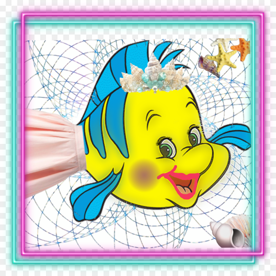 Flounder From The Little Mermaid, Art, Baby, Face, Head Free Png Download