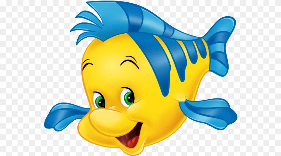 Flounder Little Mermaid, Animal, Sea Life, Fish, Mammal Png Image