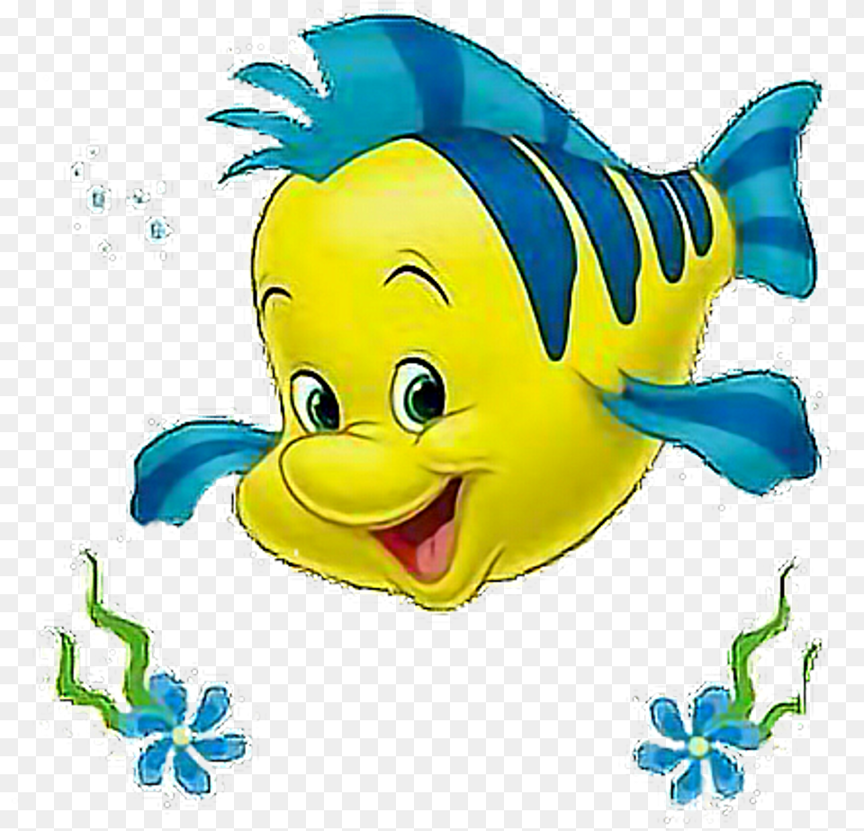 Flounder Little Mermaid Human Clipart Flounder Little Mermaid, Animal, Sea Life, Baby, Person Free Png Download