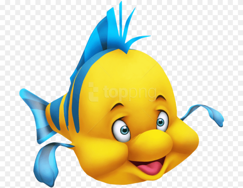 Flounder Little Mermaid Little Mermaid Free Clipart, Animal, Sea Life, Fish, Toy Png