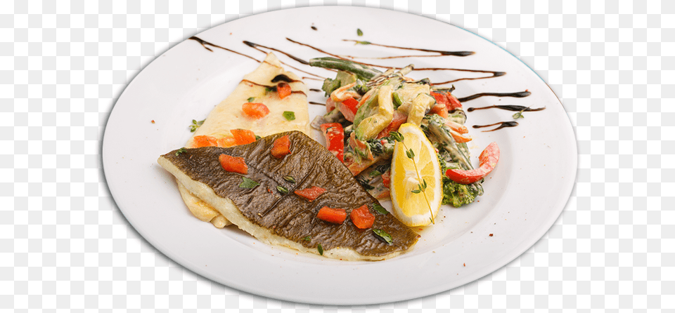 Flounder With Vegetables In Creamy Sauce Fish, Food, Food Presentation, Citrus Fruit, Fruit Png