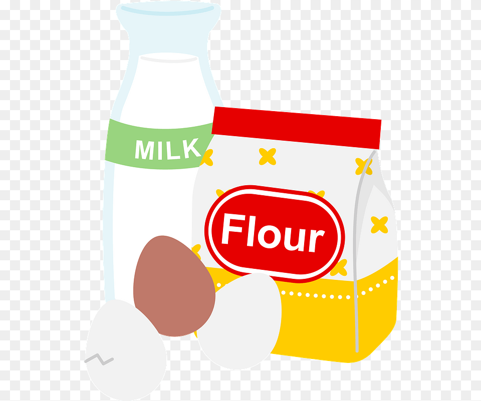 Flour Egg Milk Clipart, Dairy, Food, Beverage, Plant Png