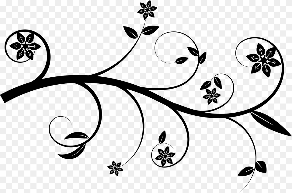 Flourish Branch Clipart, Art, Floral Design, Graphics, Pattern Png Image