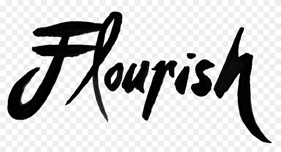 Flourish By Sean Martorana Calligraphy, Gray Free Transparent Png