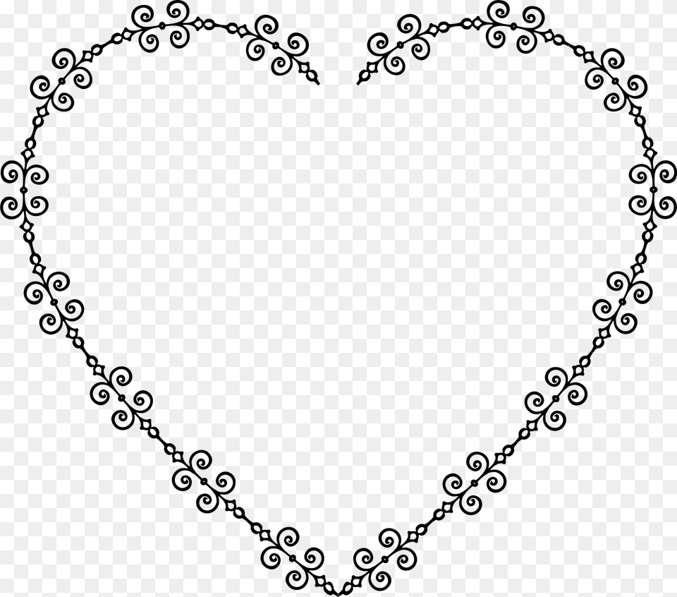 Flourish Clipart, Heart, Accessories, Jewelry, Necklace Png