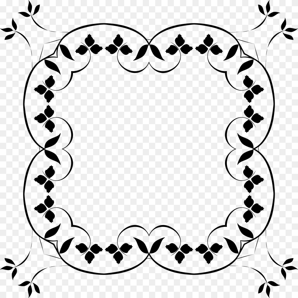 Flourish Clipart Black Leave, Gray Free Png