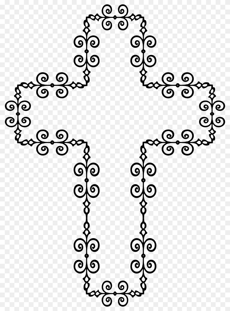 Flourish Cross 2 Clipart, Symbol Free Transparent Png