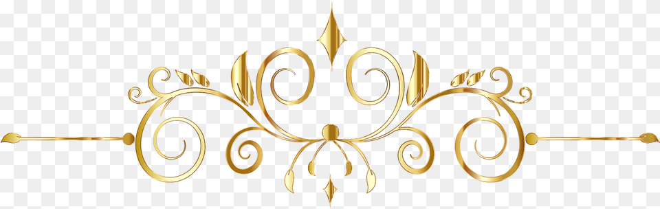 Flourish Divider Ornament Picture Gold Decorative Ornaments Clip Art, Accessories, Jewelry, Appliance, Ceiling Fan Png