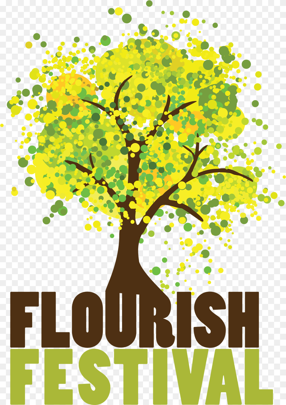 Flourish Festival Logo 06 Festival, Plant, Tree, Advertisement, Art Png Image