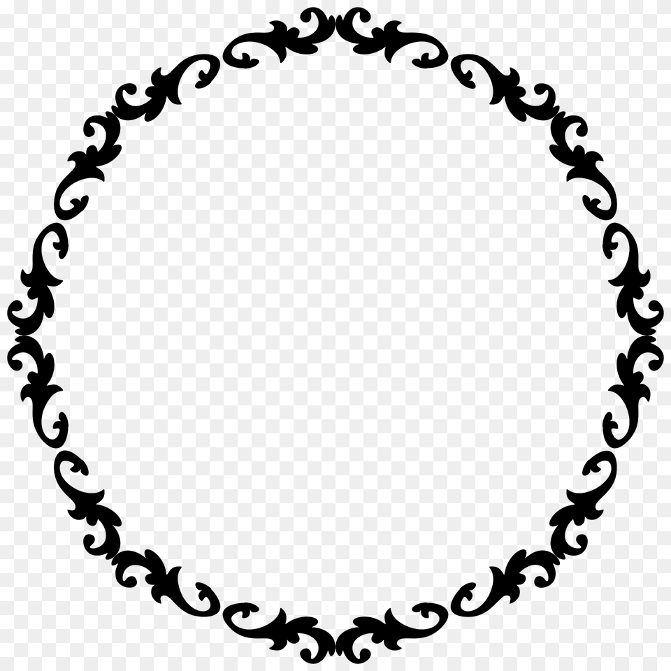 Flourish Frame Clipart, Oval, Pattern Free Png