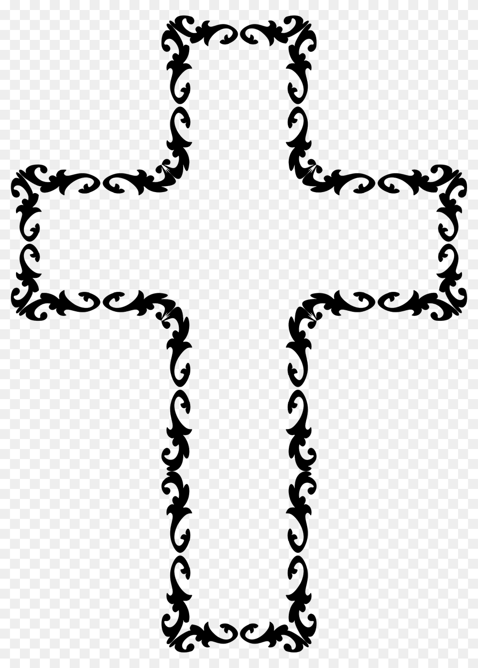 Flourish Frame Clipart, Cross, Symbol Png