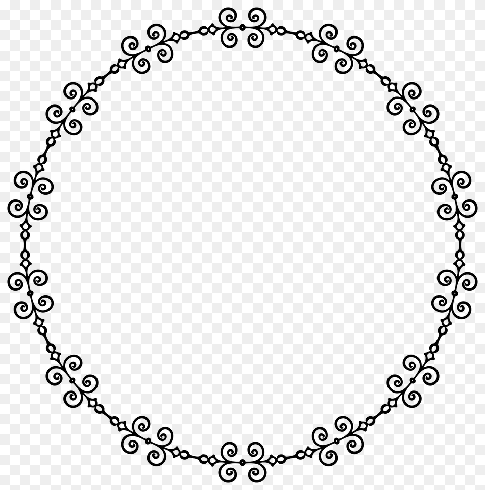 Flourish Frame Round 2 Clipart, Oval, Pattern, Accessories, Jewelry Png