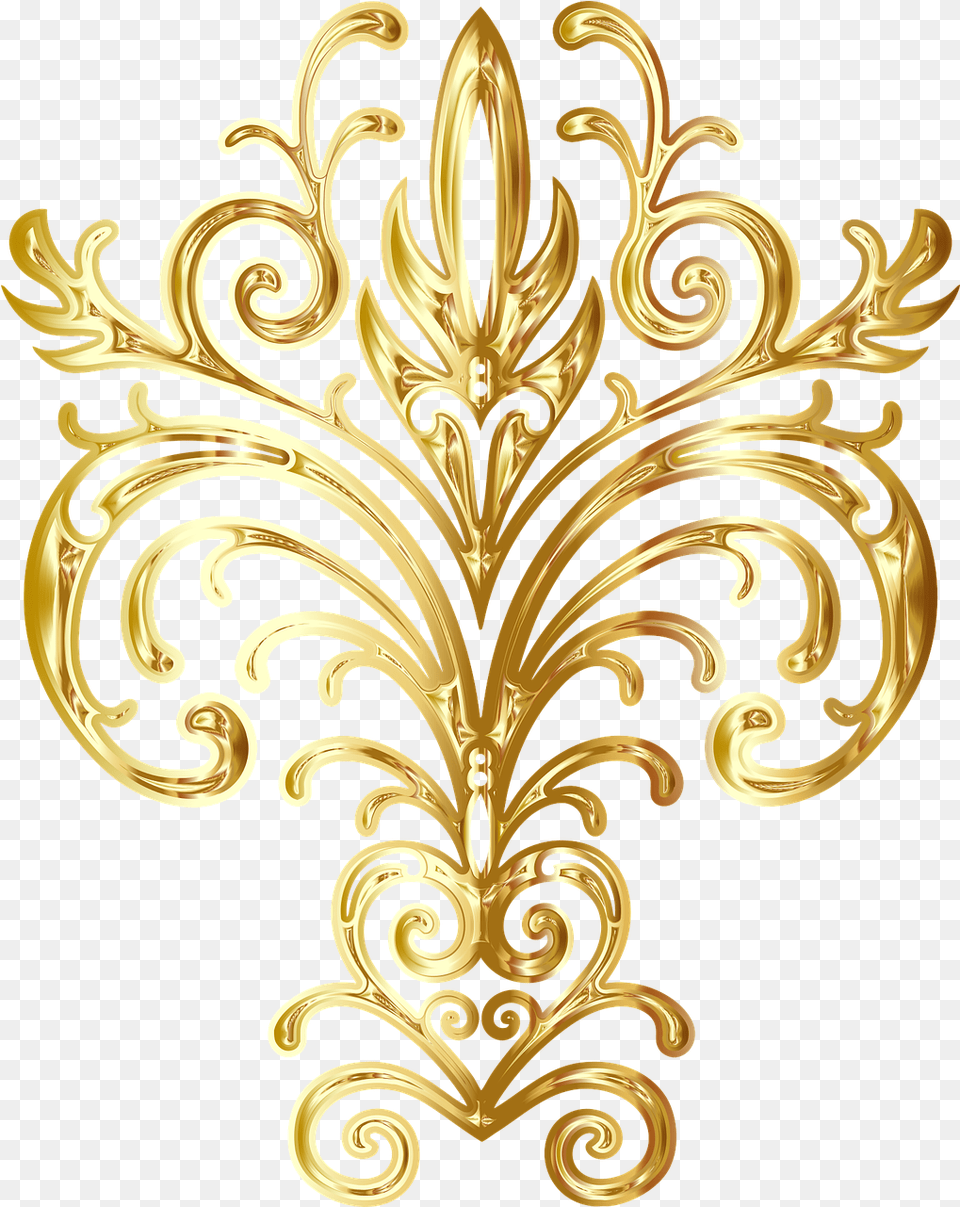 Flourish Gold Design Gold Flourish Design, Pattern, Accessories, Art, Floral Design Png Image