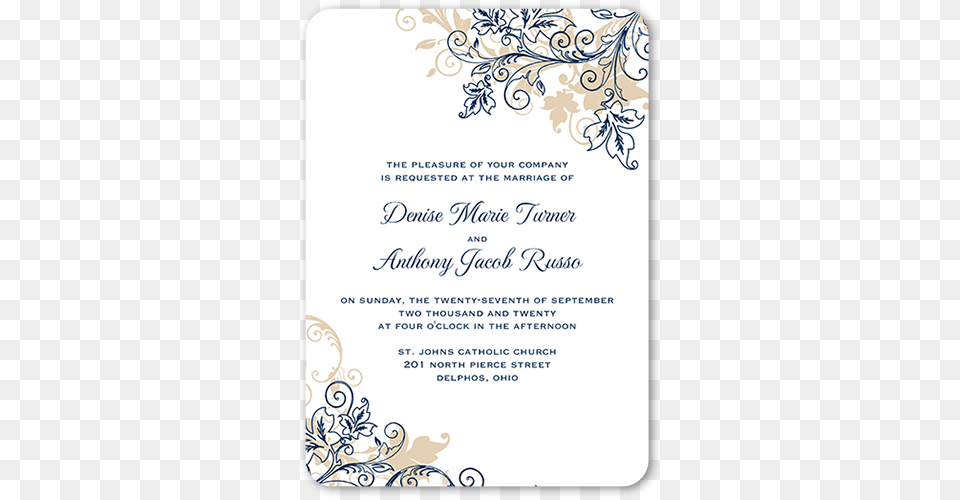 Flourish Golden Wedding Invitations Wedding Invitation, Advertisement, Poster, Text, Art Free Transparent Png
