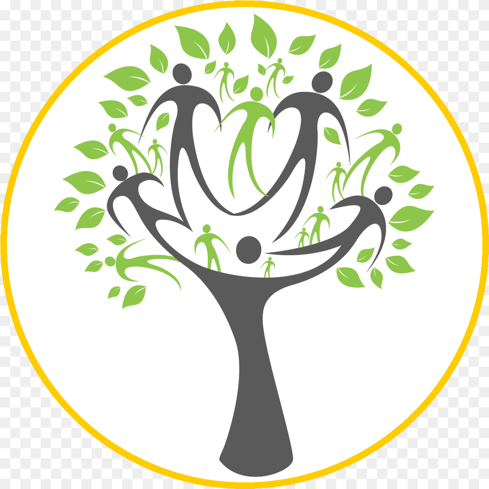 Flourish Healthy Families Family Tree Made Of People, Herbal, Herbs, Plant, Antler Free Png Download