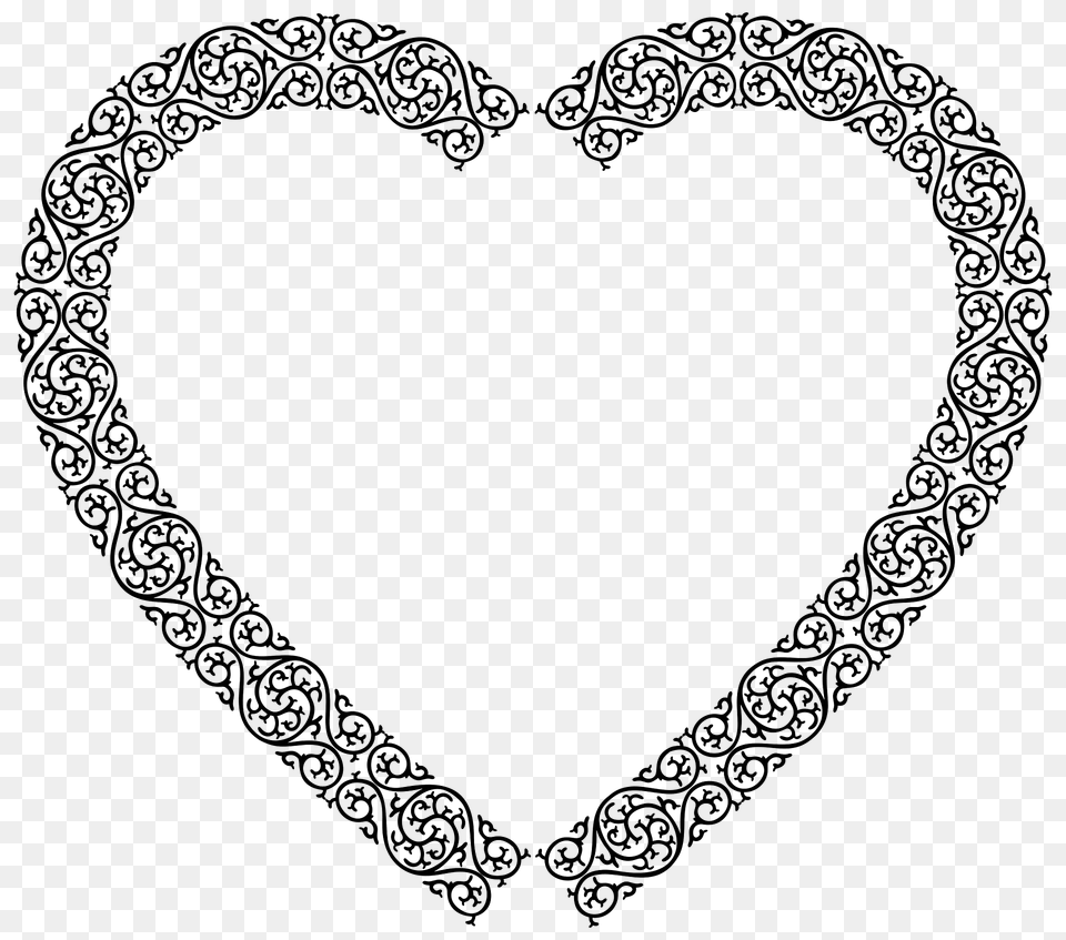 Flourish Line Art Design Heart Clipart Free Png