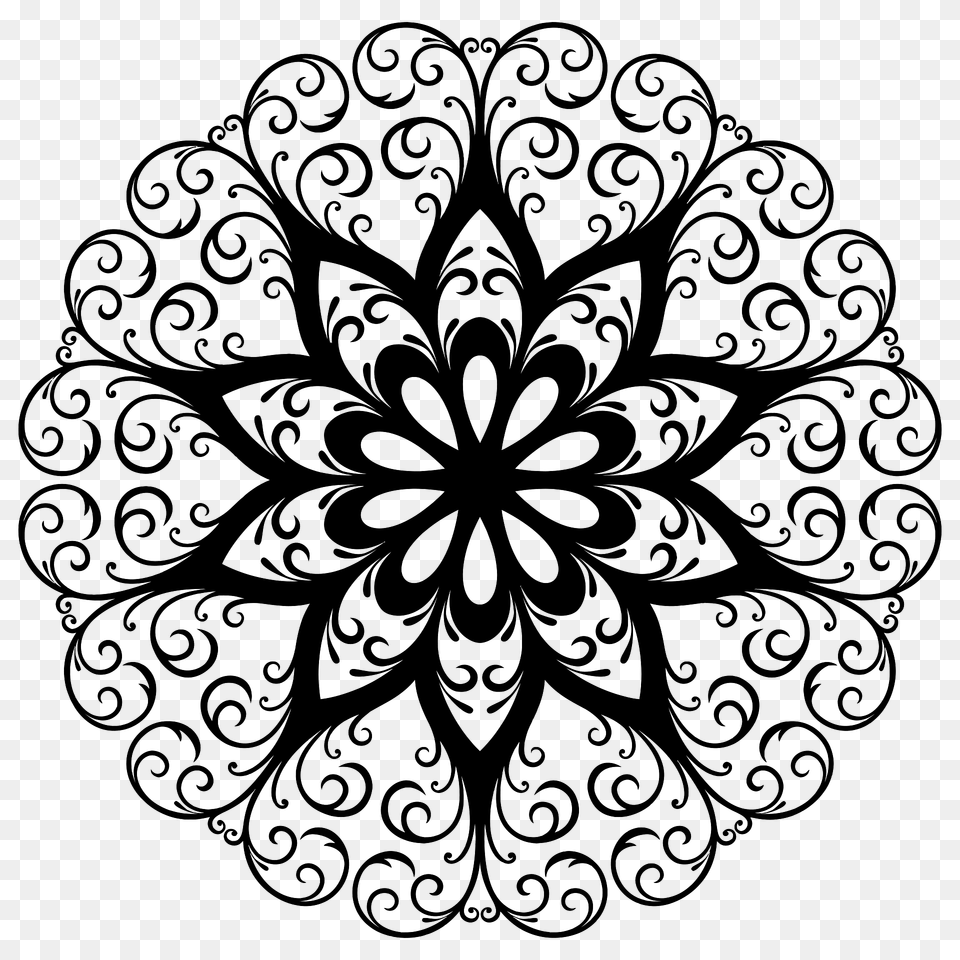 Flourish Snowflake Clipart, Art, Floral Design, Graphics, Pattern Png