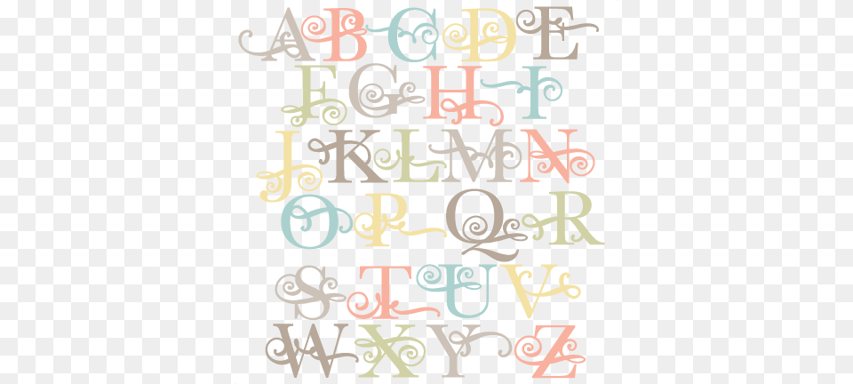 Flourish Uppercase Alphabet Svg Scrapbook Cut File Alphabet Svg, Text Free Png Download