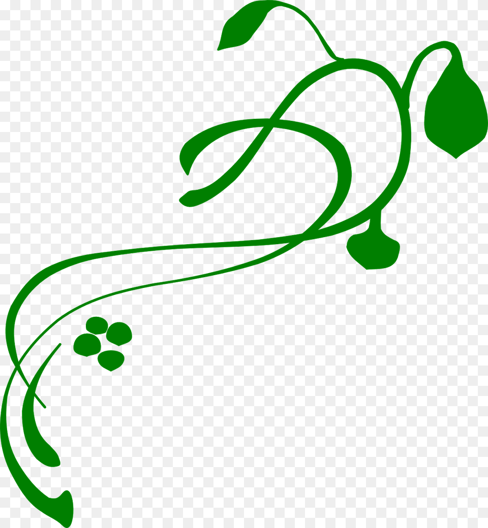 Flourish Vine Green Flower Plant, Art, Floral Design, Graphics, Pattern Free Png Download