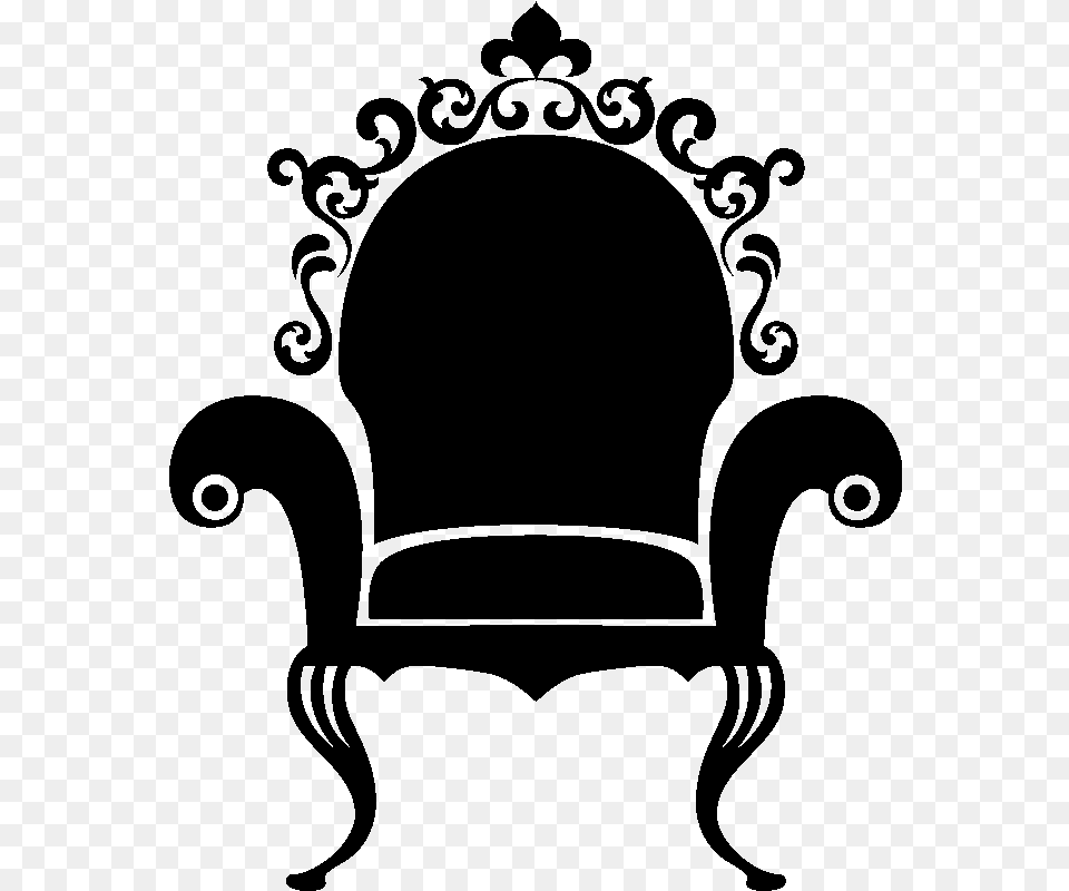 Flourishes Svg Medieval Chair, Gray Png