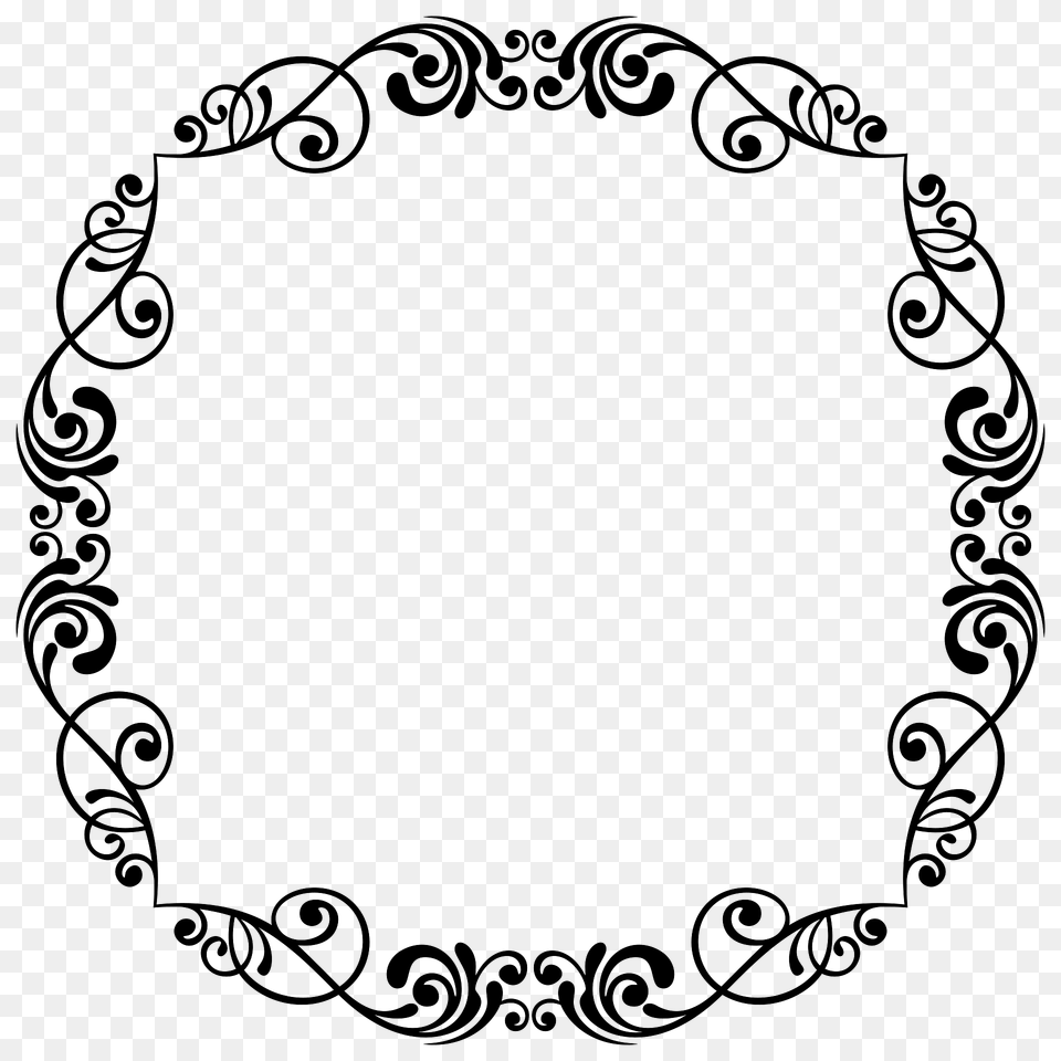 Flourishy Frame Clipart, Oval, Pattern Png Image