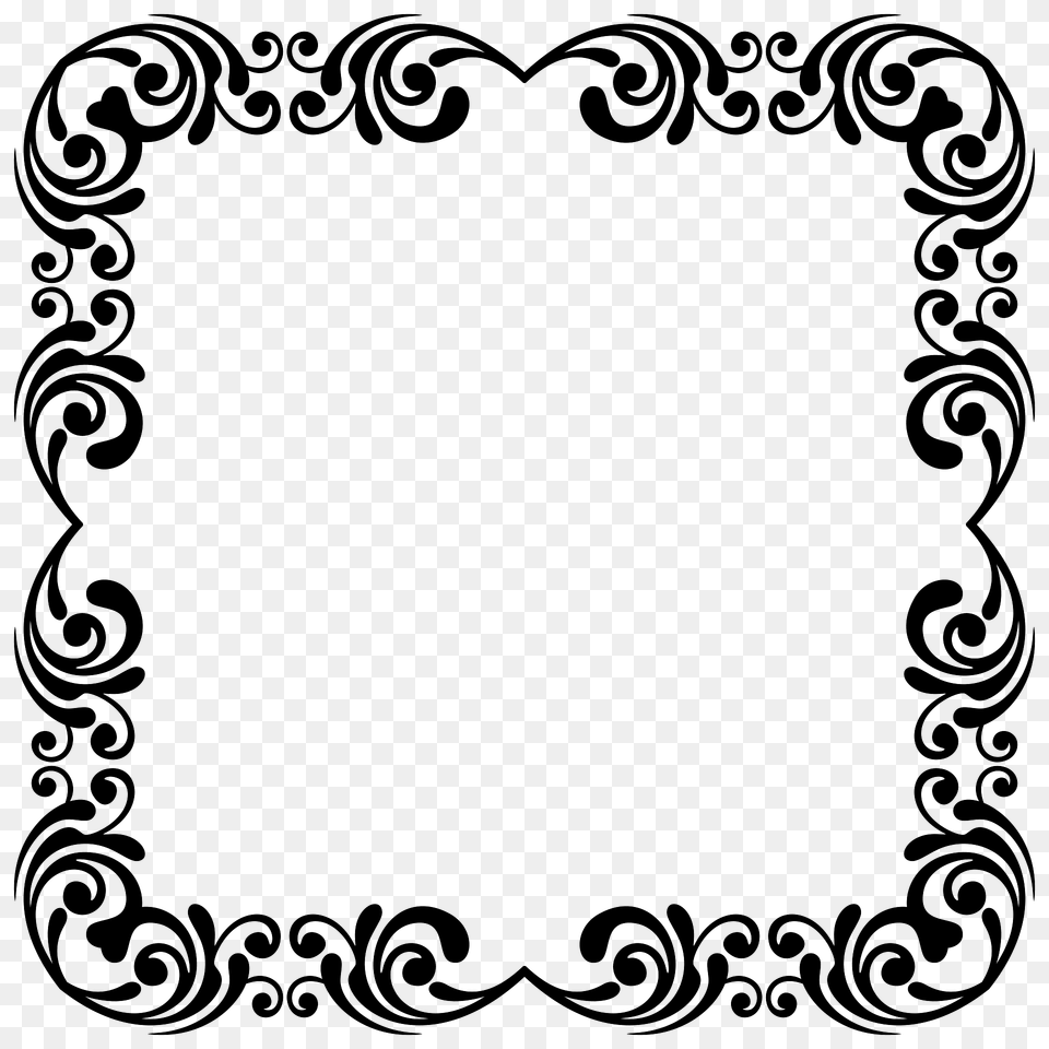 Flourishy Frame Clipart, Art, Floral Design, Graphics, Pattern Free Png Download