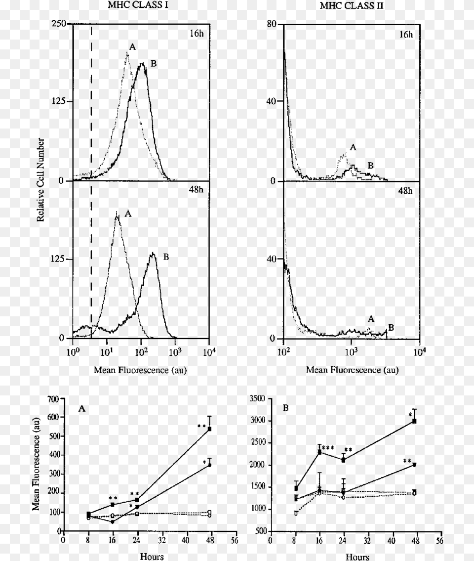 Flow Cytometric Profiles Illustrating The Expression Blot, Gray Png