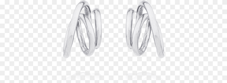 Flow Silver Earrings, Coil, Spiral, Accessories, Smoke Pipe Free Png Download