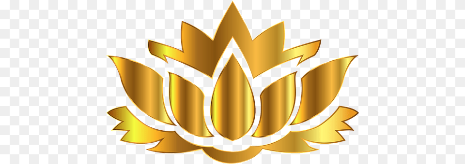 Flower Emblem, Symbol, Gold, Chandelier Free Png