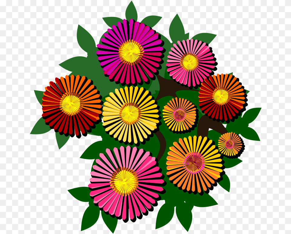 Flower, Daisy, Plant, Pattern, Art Free Png