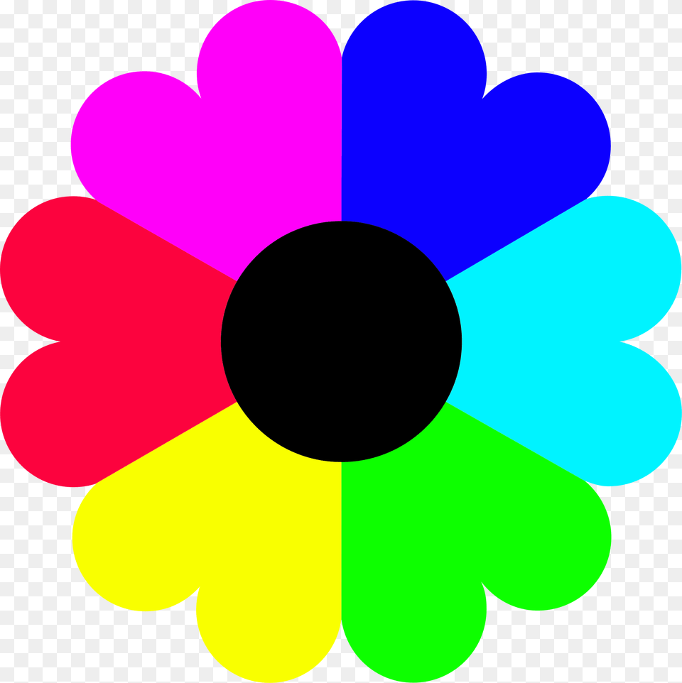 Flower 7 Colors 900px Large Size Colors Clip Art, Daisy, Plant, Graphics, Light Png Image