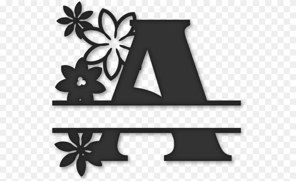 Flower A Snapdragon Snippets Split L Monogram, Stencil, Logo Free Png