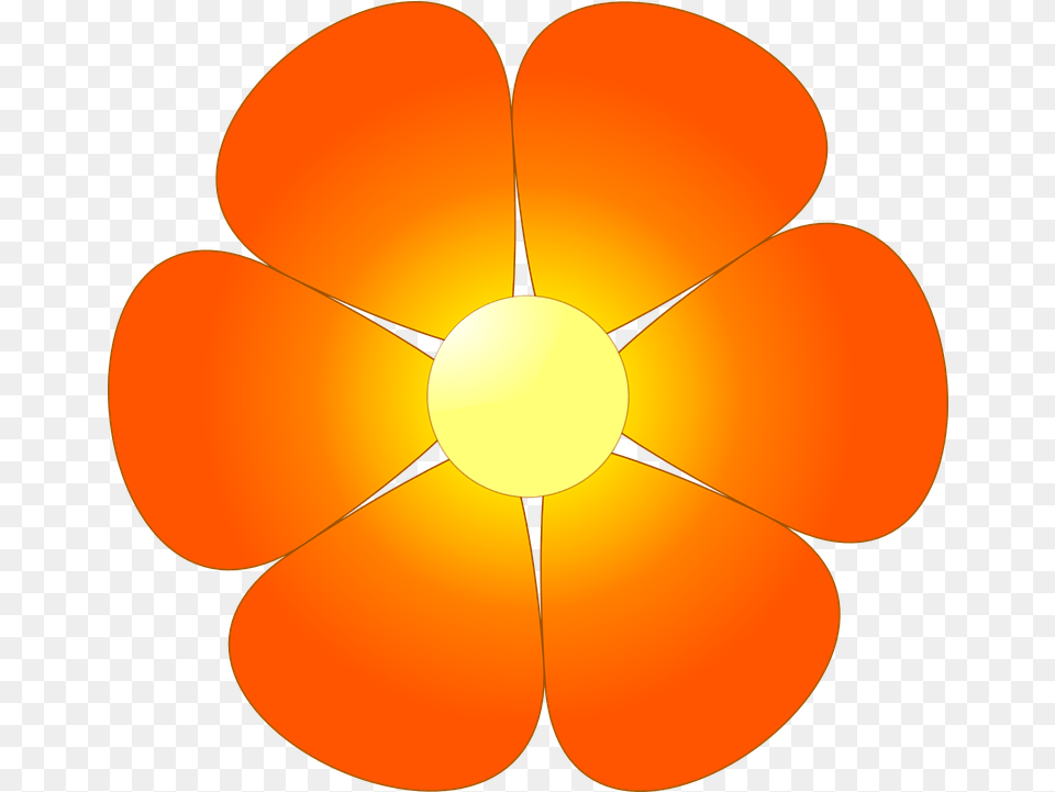 Flower Abstracts Orange Flower Clipart 6 Petals, Sun, Sky, Outdoors, Nature Free Transparent Png