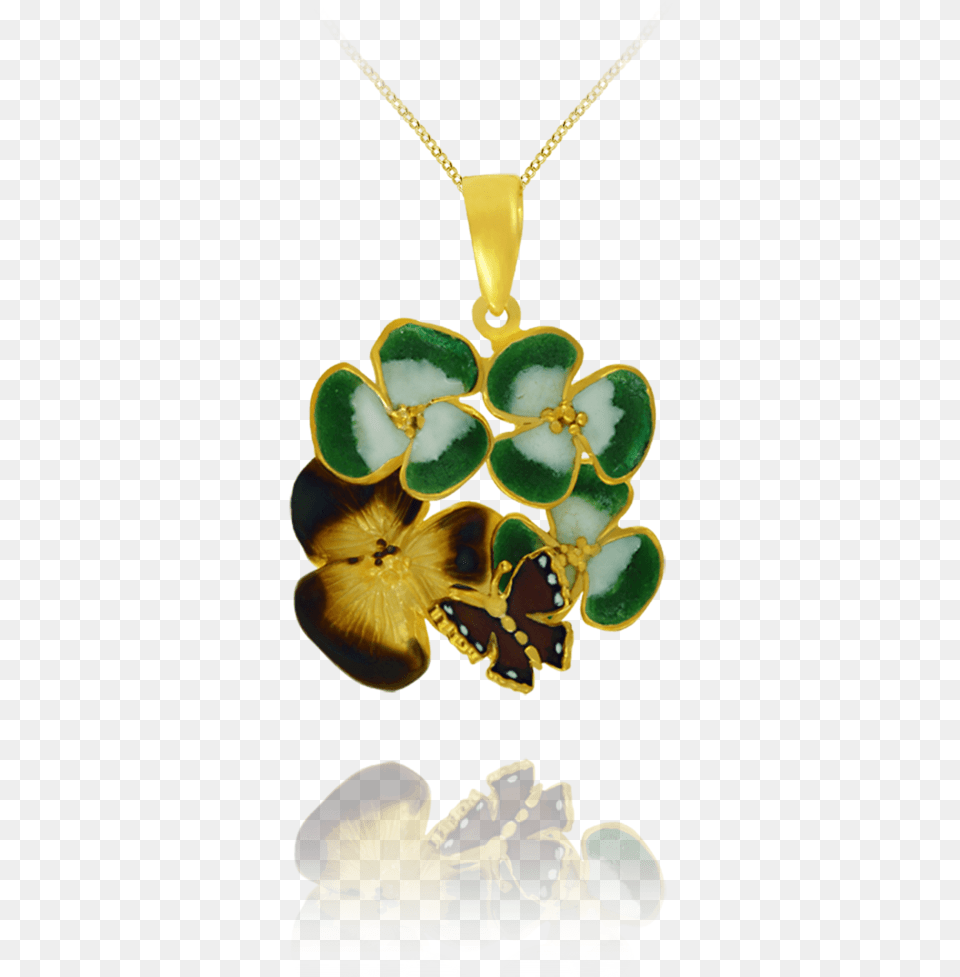Flower And Butterfly Bouquet Pendant Pendant, Accessories, Jewelry, Gemstone, Necklace Png
