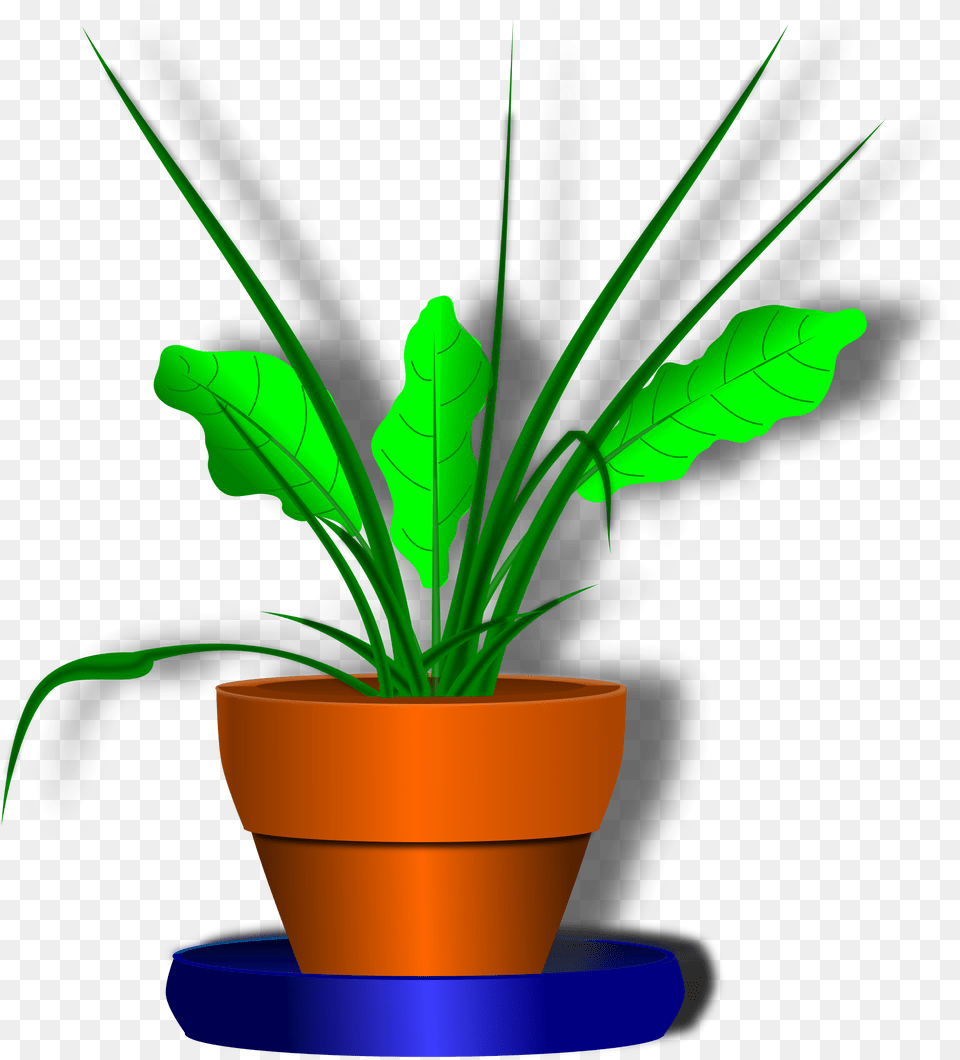 Flower And Flowerpot Clip Arts Potted Plants Cartoon Transparent Background, Leaf, Plant, Potted Plant, Cookware Png Image