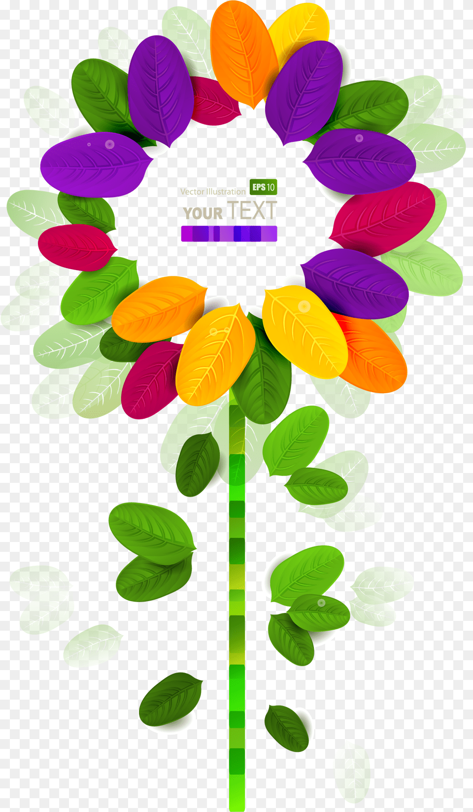 Flower Art Illustration Colorful Flowers Download Illustration, Advertisement, Leaf, Plant, Purple Png Image