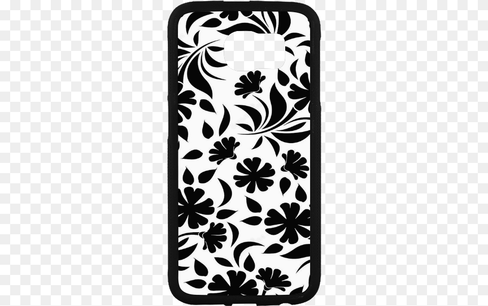Flower Background Vector Black And White Artsadd D Mobile Phone Case, Stencil, Home Decor, Pattern, Electronics Free Png