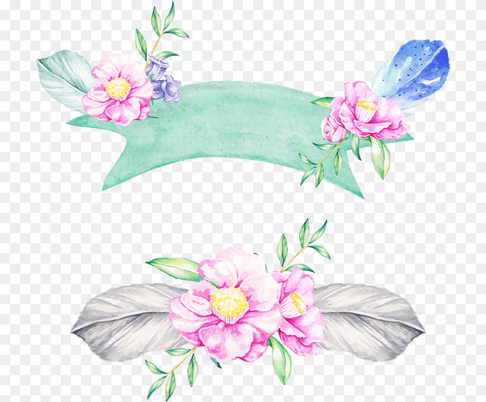 Flower Banner Water Lily, Plant, Art, Floral Design, Graphics Png Image