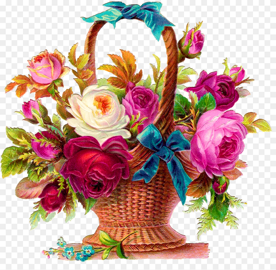 Flower Basket Drawing Painting, Art, Floral Design, Flower Arrangement, Flower Bouquet Free Transparent Png