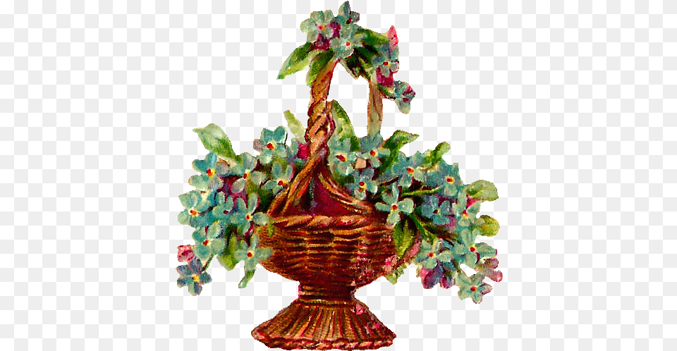 Flower Basket Vintage, Accessories, Pottery, Jar, Potted Plant Free Png