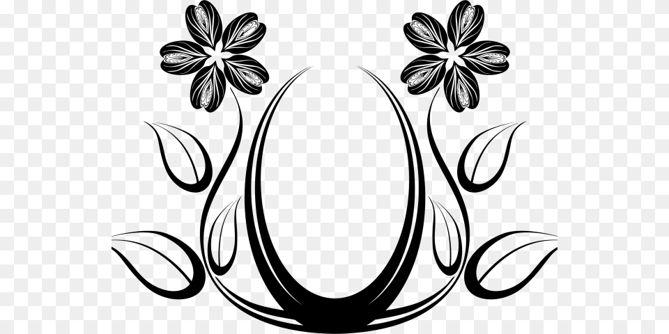 Flower Black And White Clipart Design Logo Flower Design, Plant, Daisy, Art, Floral Design Png Image