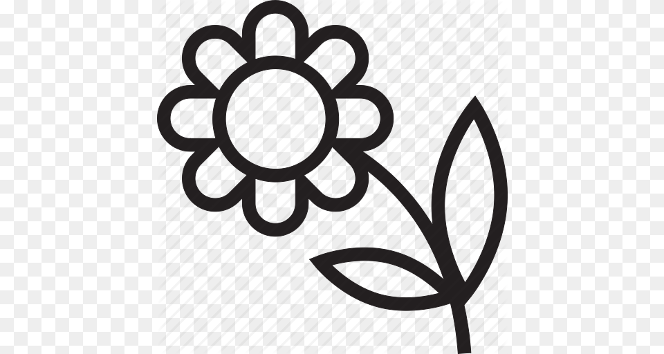 Flower Black And White Emoji, Pattern, Gate, Art, Floral Design Free Png