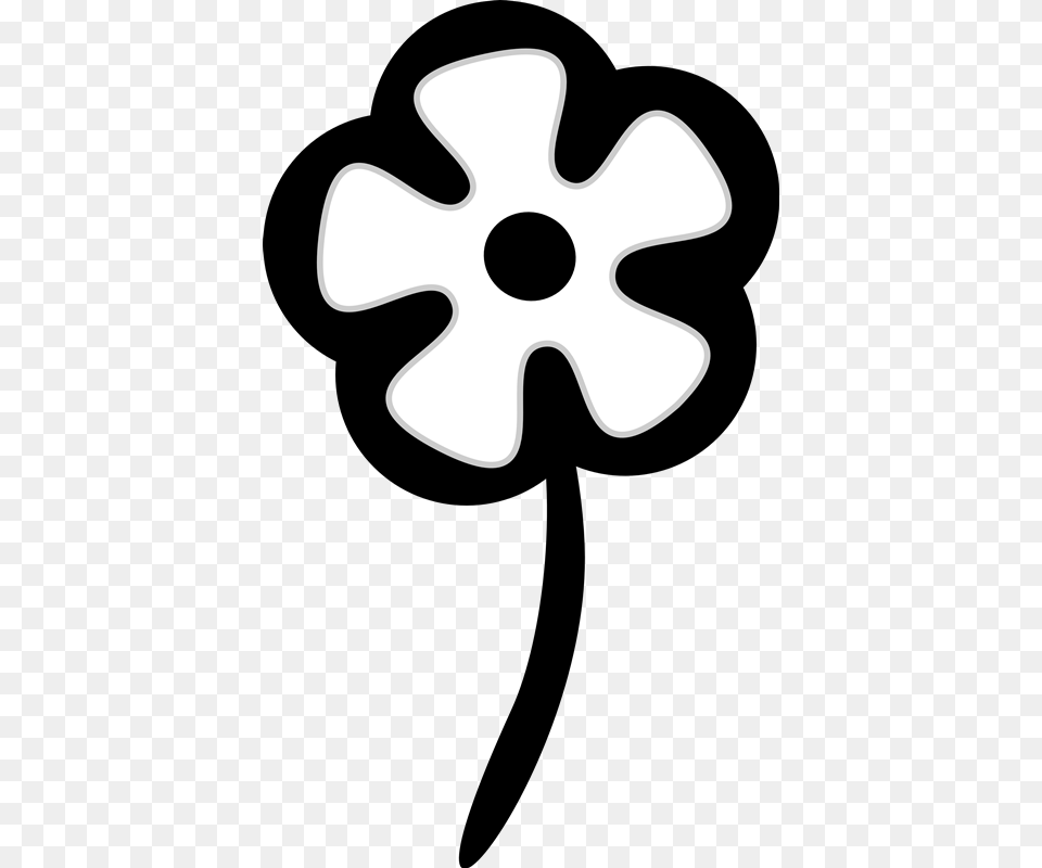 Flower Black And White Flower Clipart Black And White, Outdoors, Nature, Machine, Smoke Pipe Png